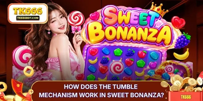 How does the Tumble mechanism work in sweet bonanza?