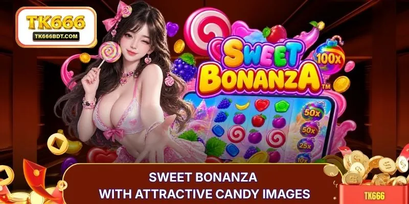 Sweet bonanza with attractive candy images
