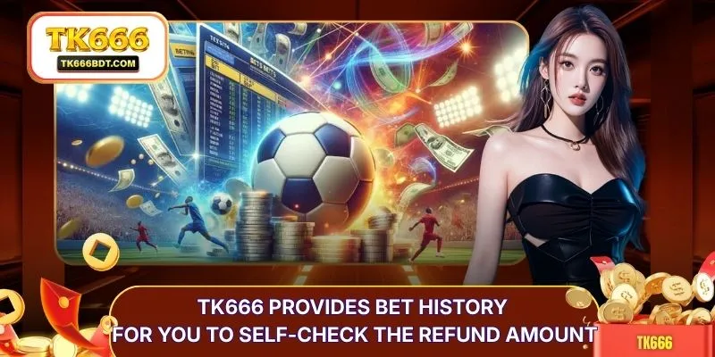 TK666 provides bet history for you to self-check the refund amount